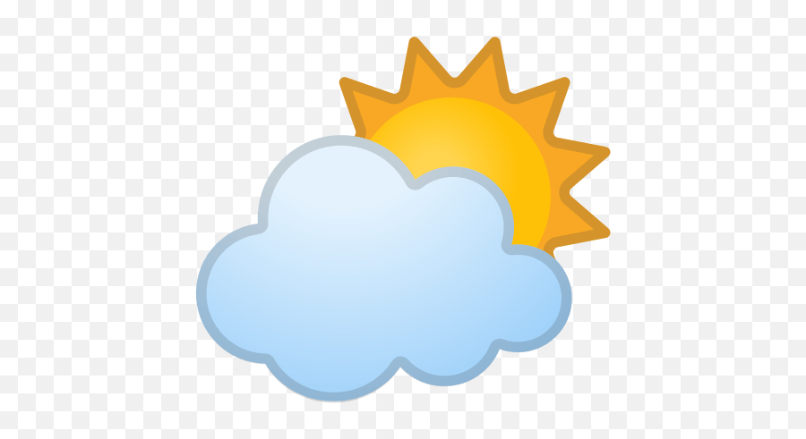 Sun Behind Cloud Emoji Meaning With Pictures - Portable Network Graphics,Sun Emoji