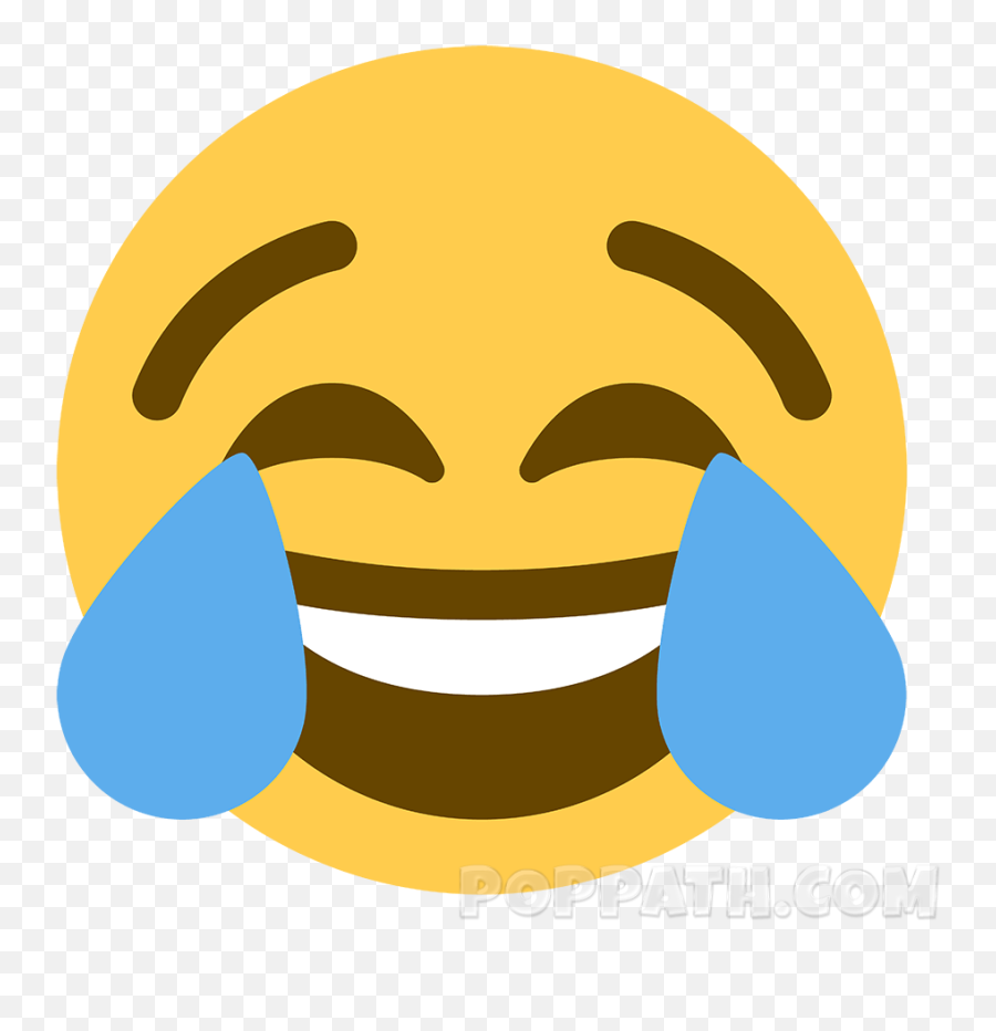 Download How To Draw A Tears Of Joy Emoji Pop Path - Crying Laughing Emoji Vector,Discord Laughing Emoji