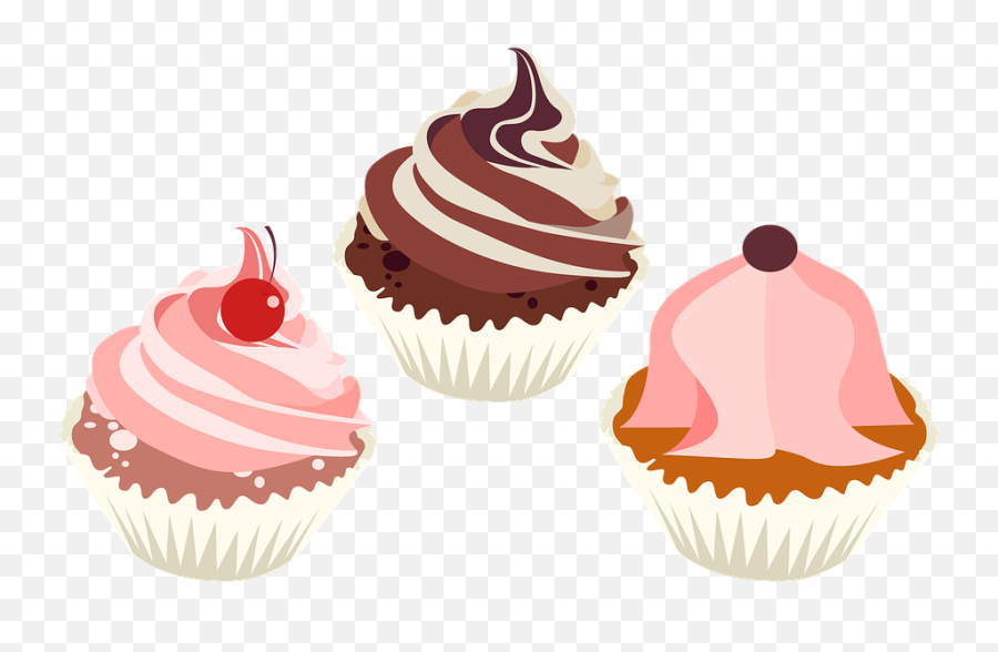 Cupcake Icon Dessert - Three Cupcakes Clipart Emoji,Facebook Cake Emoji