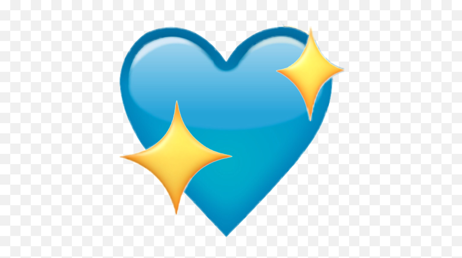 Heart Sparkly Blue - Heart Whatsapp Png Emoji,Sparkly Heart Emoji