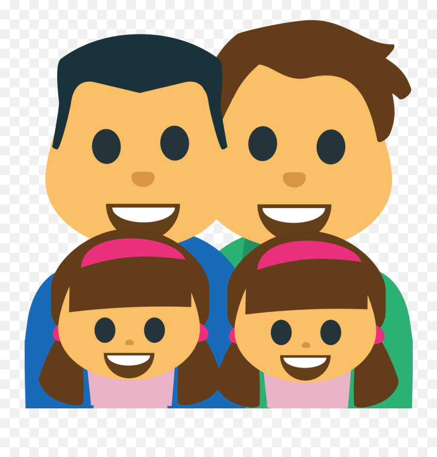Emojione1 1f468 - Family Emoji Man Woman Girl Girl,Read Emoji