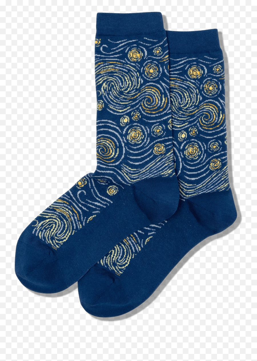 Starry Night Mash Up Crew Socks - Sock Emoji,Starry Night Emoji