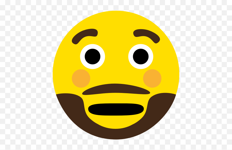 Amazed Beard Emoji Face Icon - Icon,Amazed Emoji