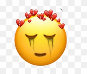 Sad Emoji Iphone Iphone Heart Crown Tears Tränen Traur - Smiley,Sad Emoji