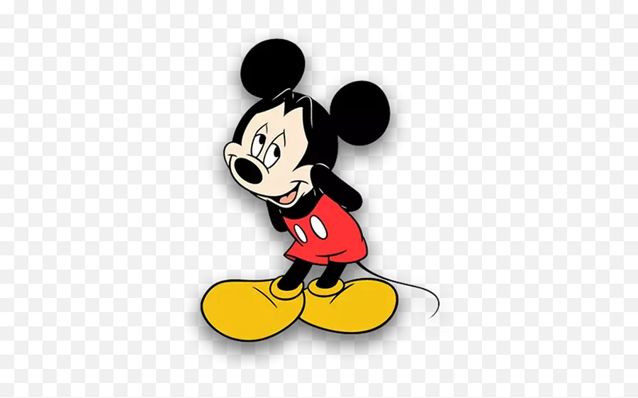 Mickey Mouse 3 Sticker Für Whatsapp - Mickey Mouse Blushing Emoji,Mouse Emoji