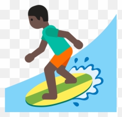 Emoji U1f3c4 1f3ff - Surfing