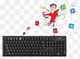 Genius Smart Keyboard With - Usb Uk Layout Emoji
