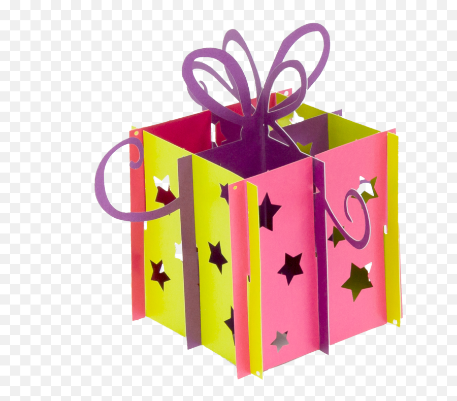 Present With Bow Pop Up Card - Present Paper Pop Cards Emoji,Bow Down Emoji