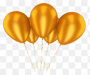 Gold Ballons Transparent u0026 PNG Clipart Free Download - YWD Background Birthday Balloons Png Emoji