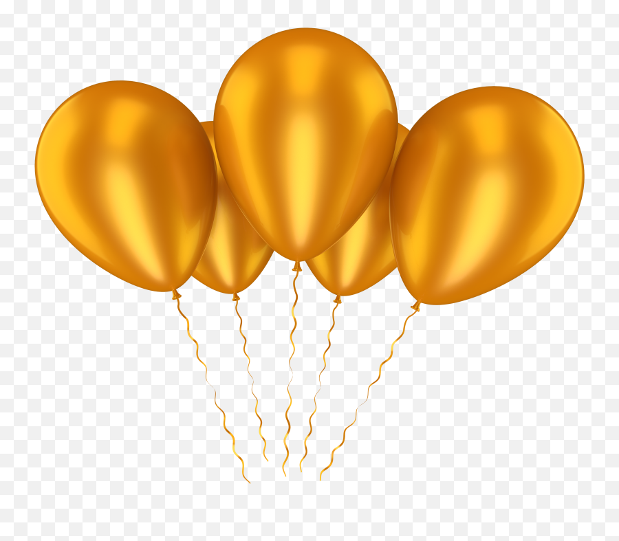 Gold Ballons Transparent U0026 Png Clipart Free Download - Ywd Gold Transparent Background Birthday Balloons Png Emoji,Ballons Emoji