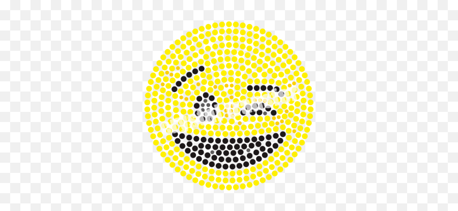 Emoji Cute Blink Wholesale Rhinestone Transfer Design - Abstract Black Dot Circle Background,Buck Deer Emoji
