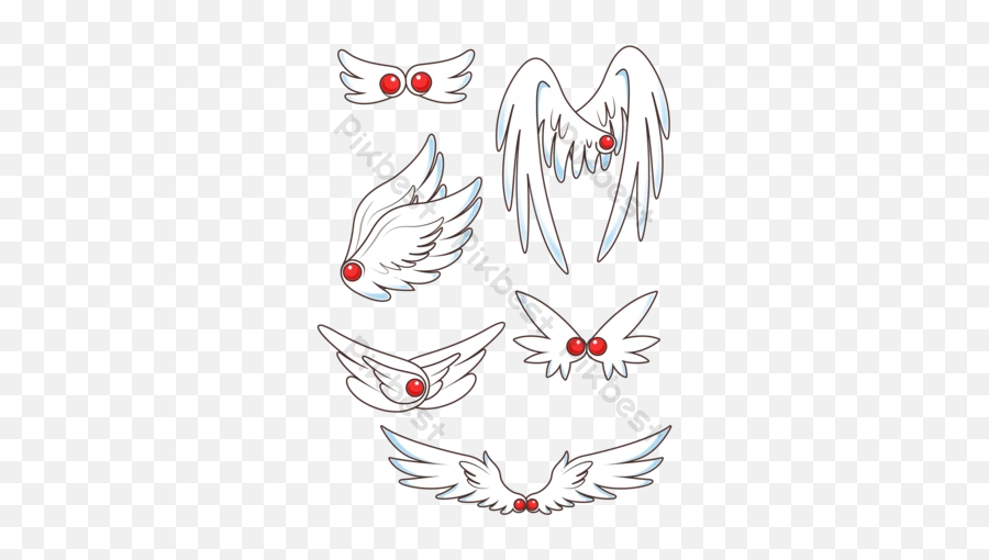 Cartoon Wings Templates Free Psd U0026 Png Vector Download - Automotive Decal Emoji,Angel Wings Emoji