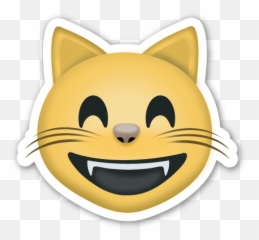 Grinning Cat Face With Smiling Eyes - Emoji Kiss Png