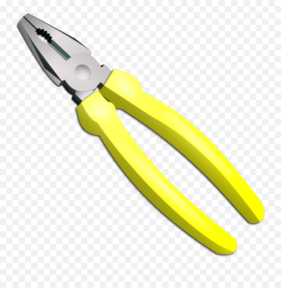 Pliers With Yellow Handles - Utility Knife Emoji,Knife Emoji Transparent
