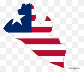 Flag Map Of Liberia - With Emoji