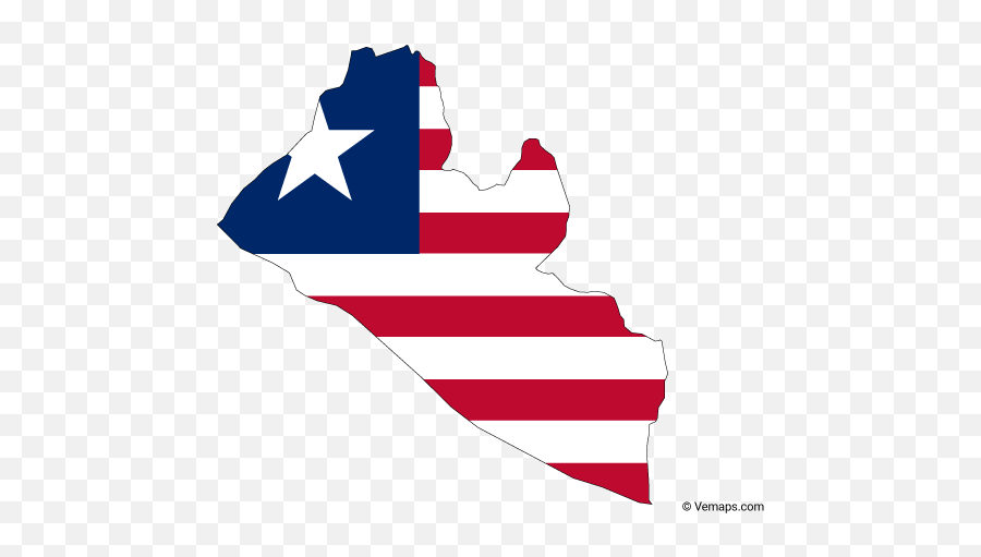 Flag Map Of Liberia - Liberia Map With Flag Emoji,Ghana Flag Emoji
