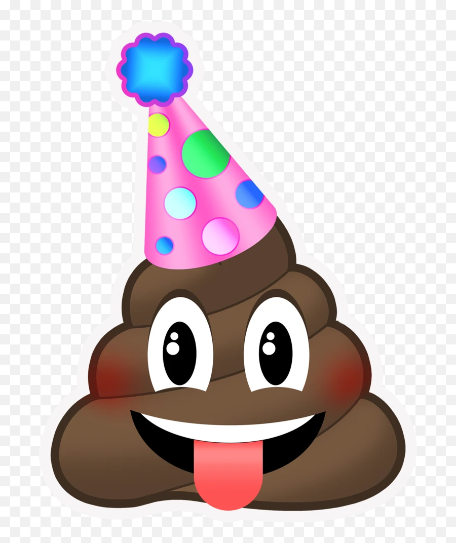 Party Poop Emoji - Poop Emoji With Birthday Hat,Emoji Party