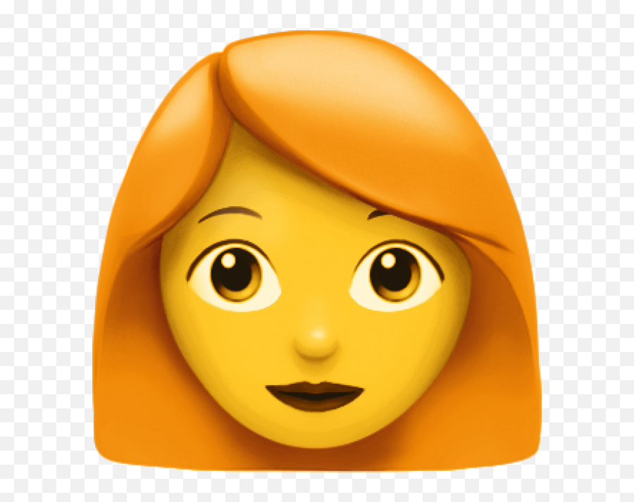 Ginger Woman Emoji Png Transparent - Woman Emoji,Emoji For Iphone