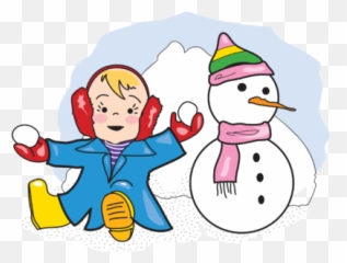 January Weather Clipart - Child Playing In Snow Emoji