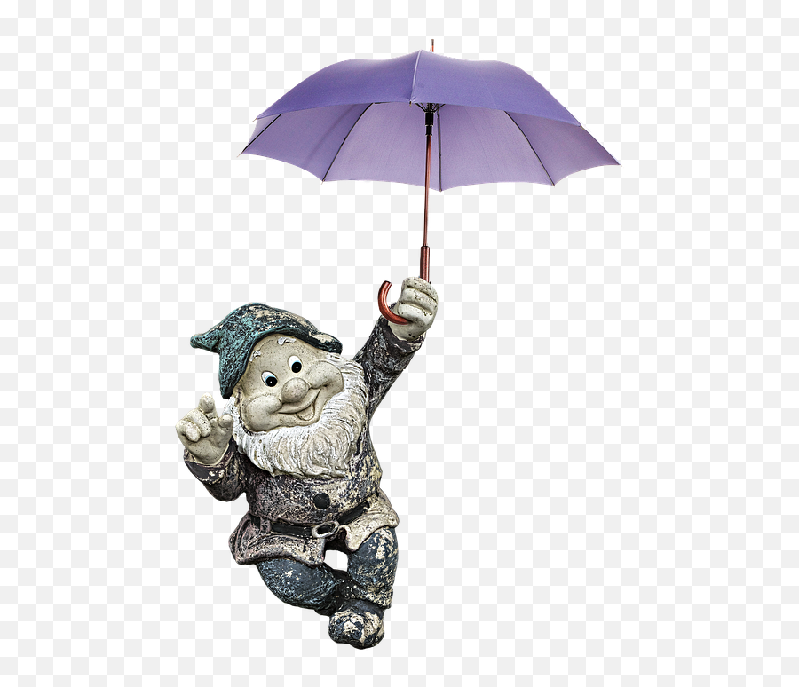 Garden Gnome Dwarf Umbrella - Duende De Jardim Png Emoji,10 Umbrella Emoji