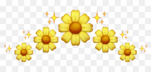 Crown Flower Yellow Corona Flor Amarillo Margarita Emoj - Star Yellow Png Emoji,Margarita Emoji