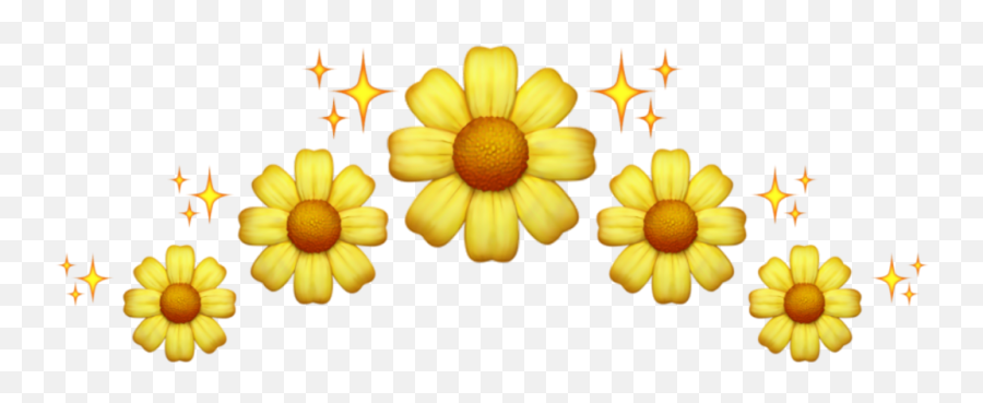 Crown Flower Yellow Corona Flor Amarillo Margarita Emoj - Star Yellow Png Emoji,Margarita Emoji