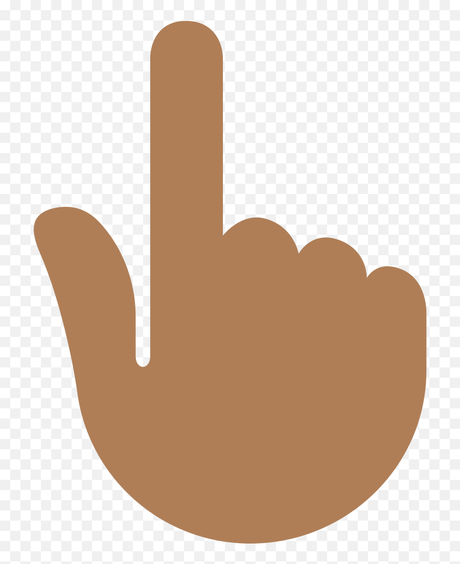Twemoji2 1f446 - Brown Hand With Index Finger Up Emoji,Emoji Thumbs Up