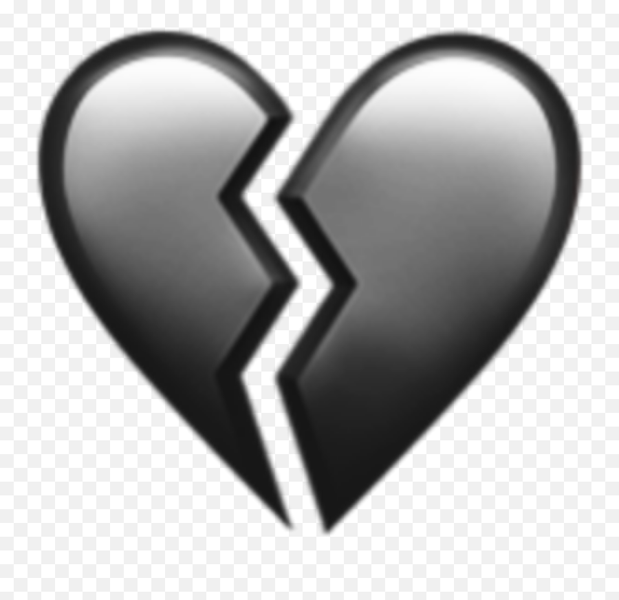 Events Emojiblack Black Heart Emoji - Iphone Broken Heart Emoji Png,Gray Heart Emoji