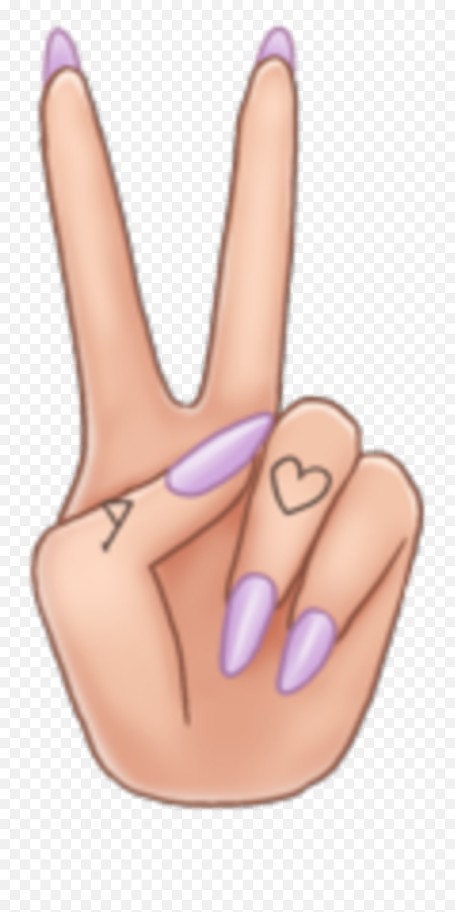 Italyarianagrandearimoji - Peace Sign Hand With Nails Emoji,Italian Hand Gesture Emoji