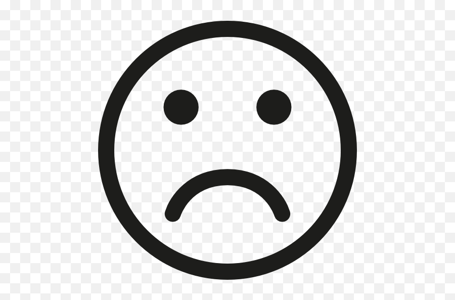People Gestures Sad Face Smiley Icon - Sad Face Emoji,Frown Face Emoticon