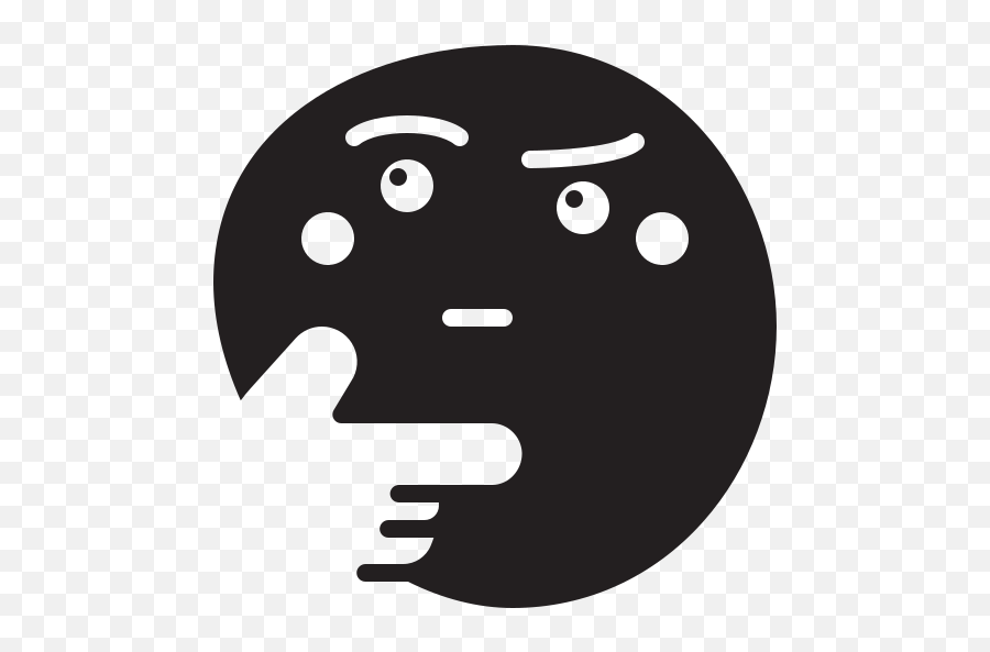 Thinking - Free Smileys Icons Circle Emoji,Thinking Emoji Vector