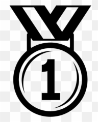Emojione Bw 1f947 - 2nd Place Medal Black And White