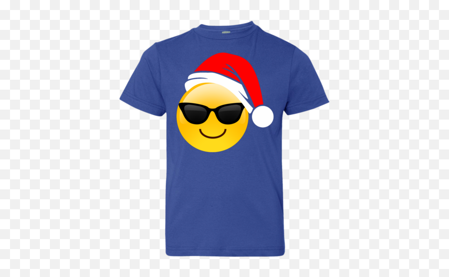 Shirt Cool Sunglasses Santa Hat Family - Smiley Emoji,Emoji Sunglasses Template