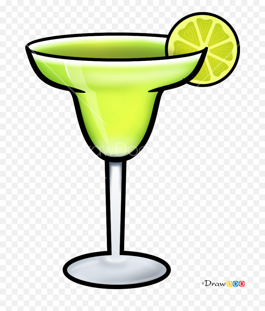 How To Draw Margarita Coctails - Draw A Margarita Step By Step Emoji,Martini Glass And Party Emoji