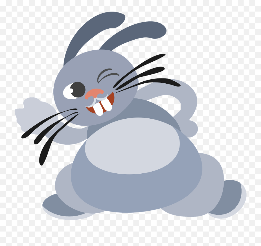 Winking Bunny Clipart Free Download Transparent Png - Clip Art Emoji,Black Widow Emoji