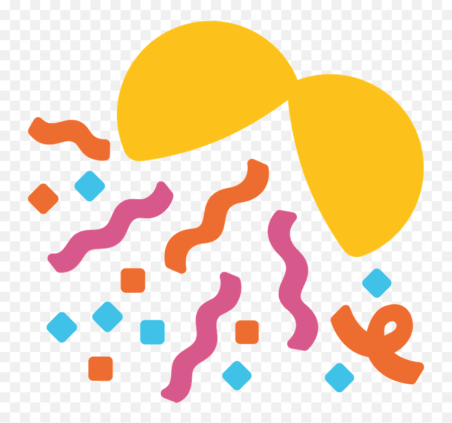 Confetti Ball Emoji Clipart - Confetti Emoji Transparent,Party Streamer Emoji