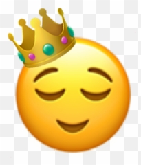 Queen Emoji Humble Crown Sticker - Smiley,Trash Emoticon
