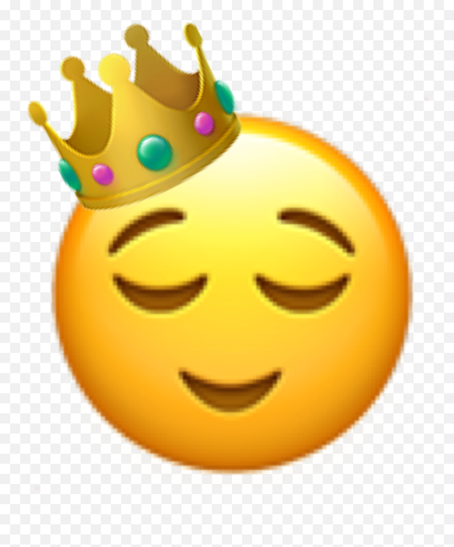Queen Emoji Humble Crown Sticker - Smiley,Trash Emoticon