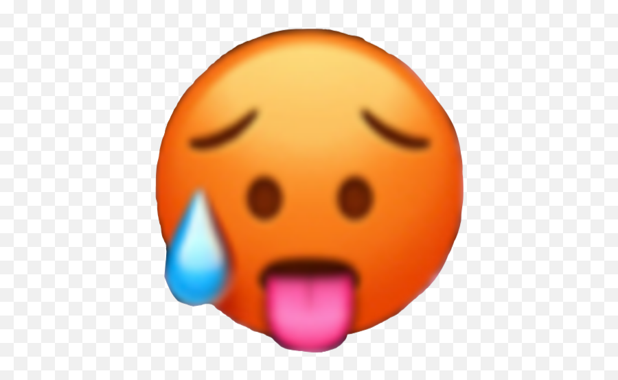 Sweating Sweatingemoji Emoji Sticker - Apple Hot Emoji,Sweating Emoji