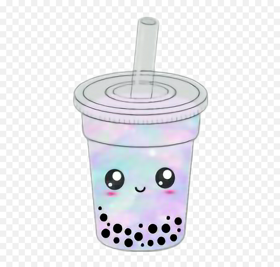 Kawaii Space Cute Boba Tea Sticker - Clip Art Boba Milk Tea Emoji,Boba Emoji