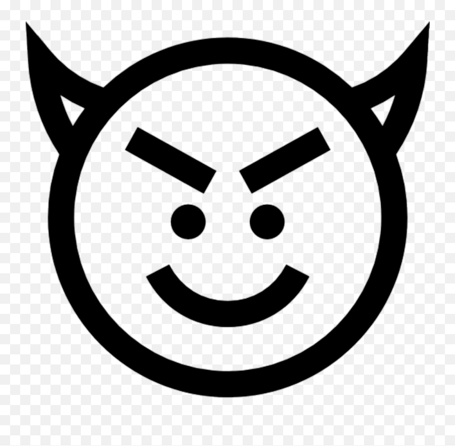 Angryface Emoji Horns - Devil Emoji Coloring Pages,Sign Of The Horns Emoji