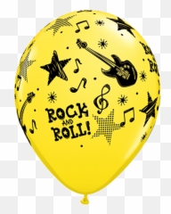 10 x 11 Assorted Rock And Roll Stars Qualatex Latex - Balloons Png Emoji