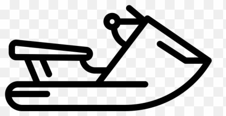 Jetski Facing Right - Personal Watercraft Transparent Sled Emoji