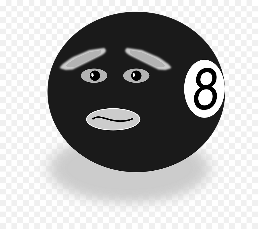 Free Uncertain Confused Images - Black Ball With Face Emoji,Worry Emoticon