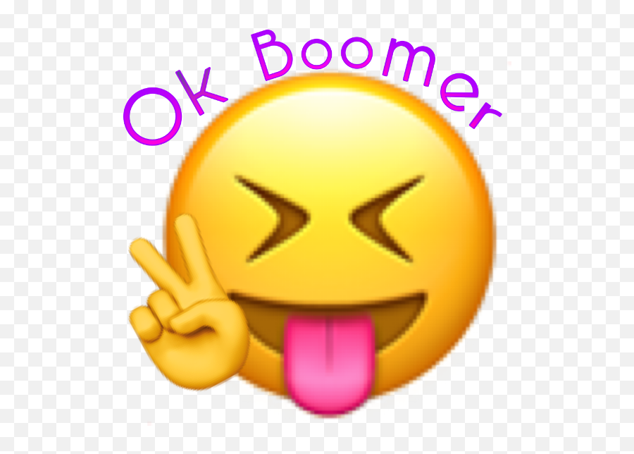 Emoji Peace Silly Okboomer Boomer Ok Freetoedit - Emoji Iphone,Ok Emoji Meme