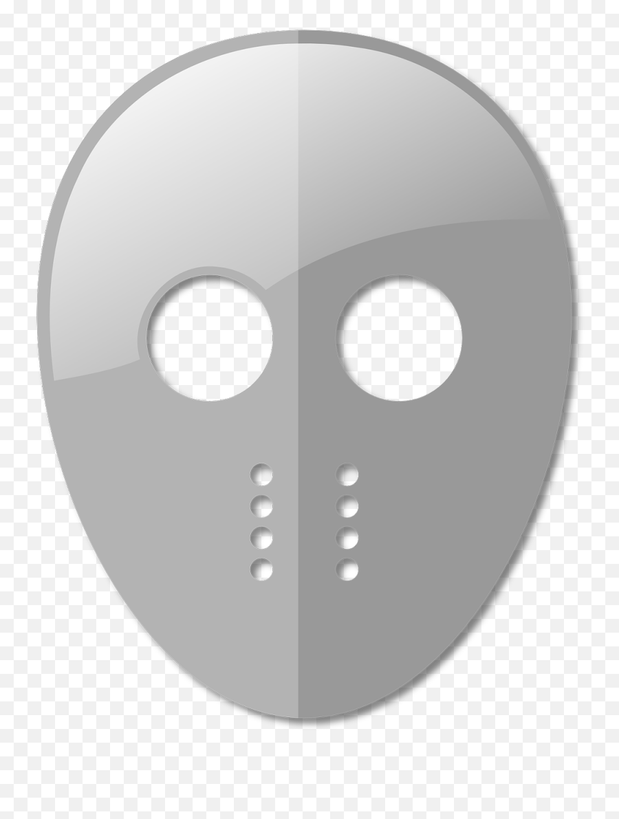 Mask Face Iron Free Vector Graphics - White Hockey Mask Transparent Emoji,Duck Emoticon