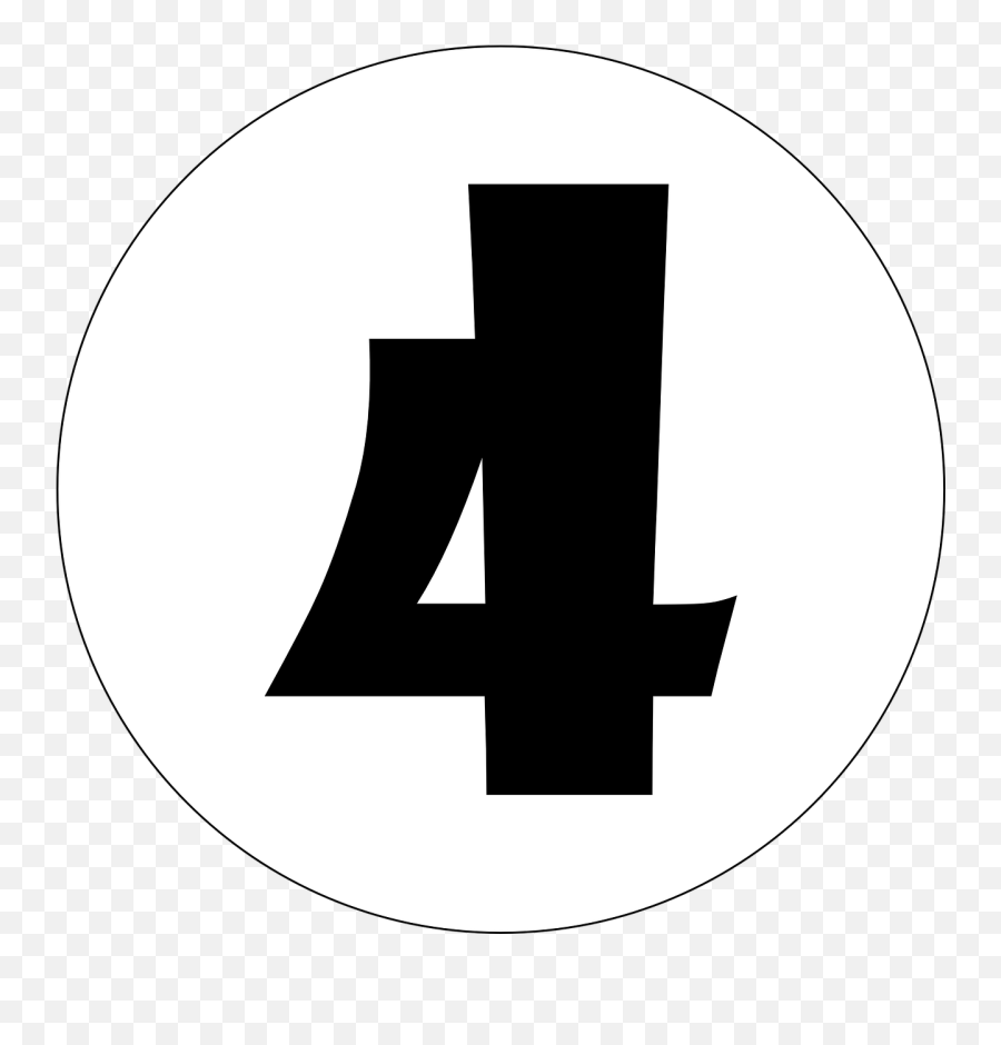 Four 4 Number Numeral Typography - 4 Emoji,On Cloud Nine Emoji