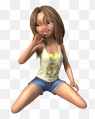 Free Big Eyes Fantasy Illustrations - Girl Emoji,Panic Emoji