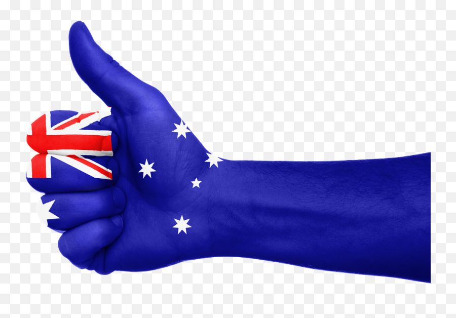 Australia Flag Hand - Australian Flag Thumbs Up Emoji,Australian Flag Emoji