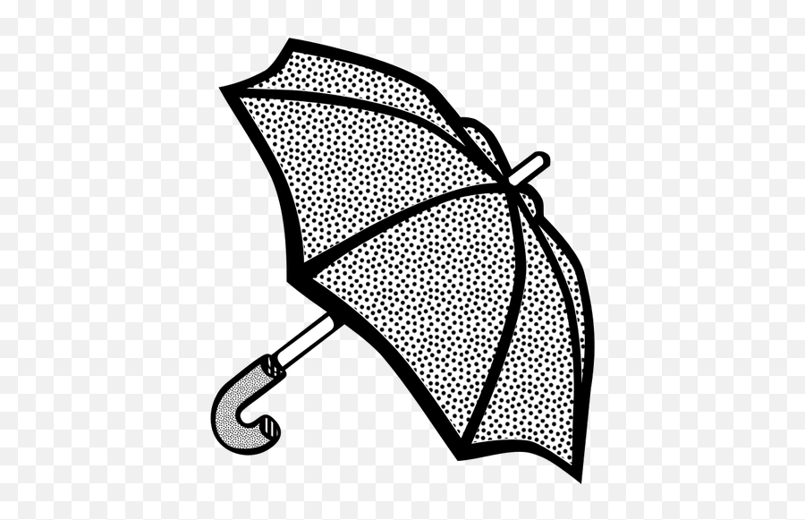 Spotty Umbrella Line Art Vector Image - Line Art Images Of Umbrella Emoji,10 Umbrella Rain Emoji